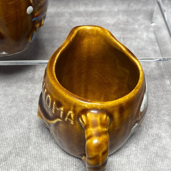 2PC Oklahoma Native American Art Cream + Sugar Golden Aspen by Thrifco Japan - Picture 5 of 11